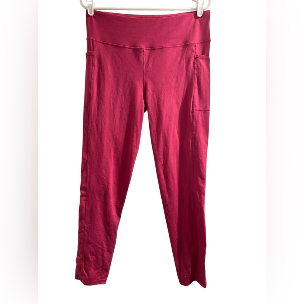 Smartpak Pink Spandex Riding Legging Breeches Pockets size Large Equestrian